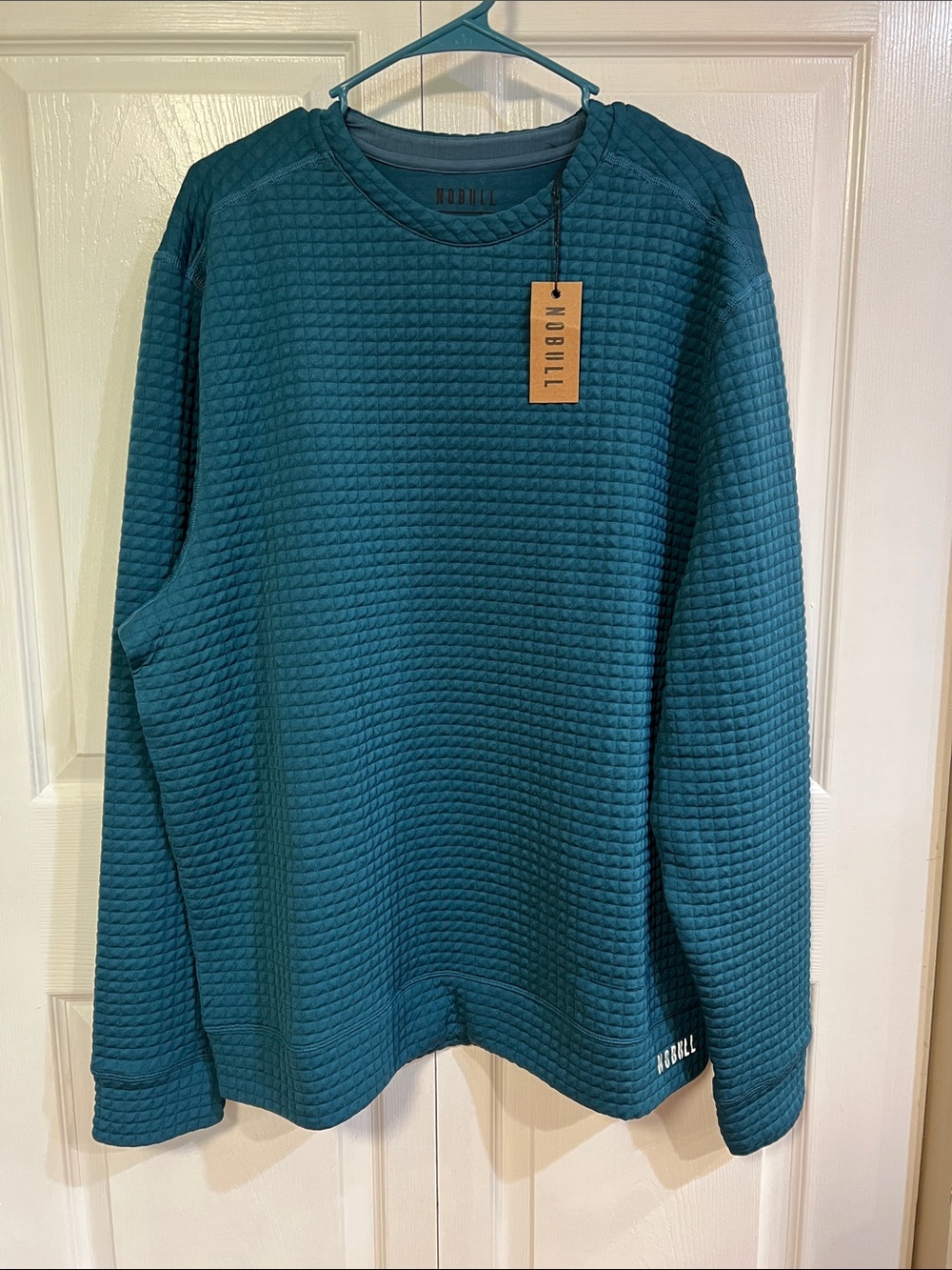 NOBULL Teal Quilted Crewneck Pullover